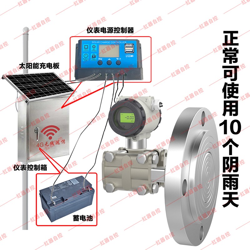  光伏供电式法兰式液位变送器